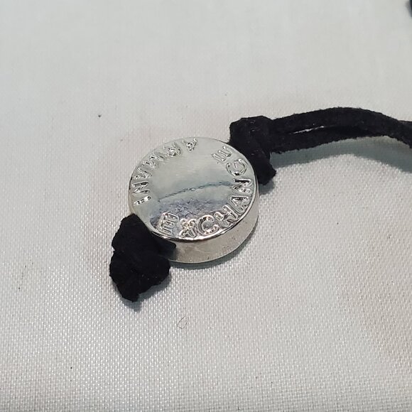 A/X Silver & Black Adjustable Bracelet by Armani Exchange - Picture 5 of 9